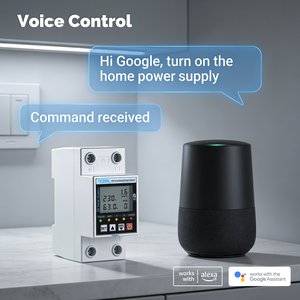 Disyuntor Inteligente con Protección de Sobrevoltaje, Medidor de Energía, Control Remoto, 220V, Carril Din, Pantalla Dual, 63A, TUYA, WiFi - Product Image 5