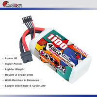 CODDAR RC LiPo Batterie 4S 1100MAH 14.8V 140C XT60 FPV Avion Quads QuadCopter Hélicoptère MultiCopter Freestyle Drone UAV