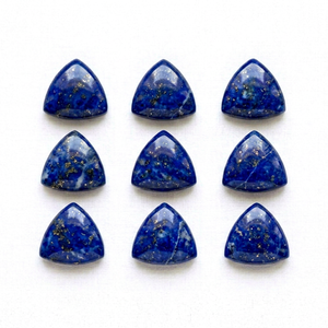 Lapis Lazuli Taille Trillion, Pierres Précieuses Naturelles, Effet de Couleur Bleu, Tailles 6-10 mm, Calibrées, Certifiées par un Certificat Extérieur, Idéales pour la Joaillerie - Product Image 1