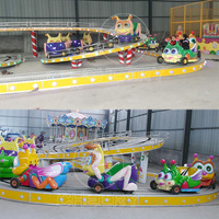 Manèges d'attractions personnalisés pour enfants jeux de voiture d'escalade mini navette électrique à double voie manèges en train