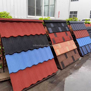 Tôles de toiture pour la construction de maisons, tuiles métalliques revêtues de pierre, style Decra - Product Image 4