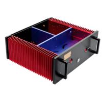 Boîtier d'amplificateur de puissance en aluminium usiné CNC, dissipateur thermique pour haut-parleur Hi-Fi anodisé haute précision, 5000W max.