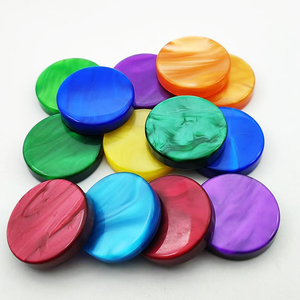 Cổ điển tròn màu cá nhân nhựa acrylic nhựa bảng trò chơi backgammon Checker chip cờ vua thẻ xin vui lòng - Product Image 6