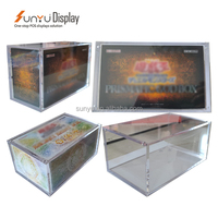 Boîte de jeu ETB en acrylique transparent Booster Boîte de présentation de stockage Pokmon Boîte magnétique en acrylique avec couvercle