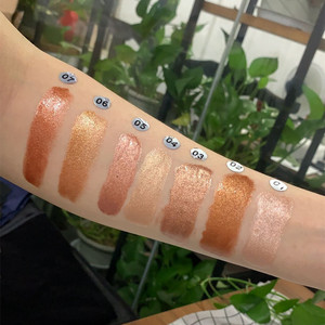 Donna all'ingrosso trucco marrone liquido evidenziatore eco friendly glitterato naturale mezza fusione bagliore lozione per il corpo evidenziatore - Product Image 3