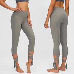 Pantalones de Yoga con banda de encuadernación para piernas, mallas Capri ajustadas de alta elasticidad para fitness y baile, pantalones de longitud 3/4, nuevo diseño