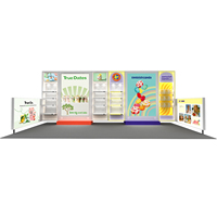 Stand d'exposition OEM ODM pour salons professionnels, impression graphique complète promotionnelle, stand modulaire à ouverture et fermeture rapides pour salons professionnels