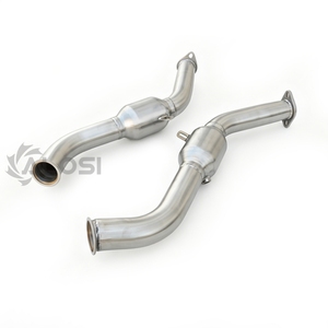 Pour Infiniti Q50 Q60 3.0T VR30 Downpipe 2016-2024 |   Collecteur d'échappement sans catalyseur en acier inoxydable 304 avec espaceur O2, montage direct - Product Image 4
