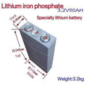 Batería de Fosfato de Hierro y Litio de <span class=keywords><strong>3.2</strong></span> V y 60 Ah para Autobús Eléctrico, Batería de Litio de Gran Capacidad y Potencia Explosiva - Product Image 3