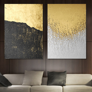 Feuille d'or <span class=keywords><strong>Graffiti</strong></span> abstrait toile imprimé affiche image sans cadre mur décoration de la maison - Product Image 2