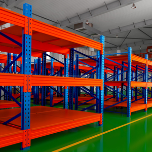 Étagères à palettes multi-niveaux robustes bleues 1200x1000mm Capacité de palettisation réglable Acier laminé à froid Revêtement électrostatique en poudre - Product Image 4