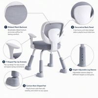 Chaise d'étude en maille en gros avec accoudoirs rabattables, hauteur réglable, design ergonomique pour enfants, usage domestique ou au bureau