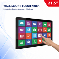 Alta calidad 21,5 27 32 43 55 pulgadas montaje en pared Smart USB LCD capacitivo Metal marco abierto Monitor pantalla táctil para centros comerciales