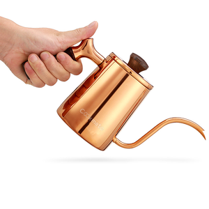 Alta calidad Pour sobre mano <span class=keywords><strong>olla</strong></span> recubrimiento de teflón café tetera con tapa - Product Image 4