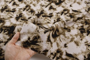 Mềm Mại Và Không Trong Suốt Nâu Cà Phê Tie Dye In Giả Bông Và Vải Lanh Thiết Kế Vải Áo Sơ Mi Hanfu Váy Vải - Product Image 4