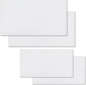 Serviettes d'hôtel de luxe 5 étoiles, blanches, logo personnalisé, séchage rapide, couleur unie, 100% coton, ensemble de serviettes pour le visage, les mains et le bain - Product Image 4