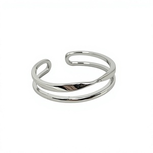 Minimalist Bezel Setting 925 Sterling Silver Geometric <b>Ring</b> Unisex Everyday Wear Fine Jewelry - Product Image 1