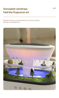 Humidificateur diffuseur ultrasonique électrique domestique portable en forme de goutte de pluie, 200 ml, en plastique, avec éclairage LED, pour huiles essentielles, faible consommation