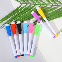 Marqueur effaçable à l'encre noire rechargeable non magnétique pour tableau blanc, stylo créatif à base d'eau, petite taille 11,5 mm, impression de LOGO publicitaire