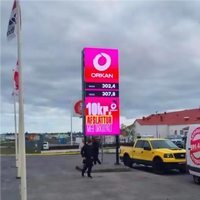 Benzin istasyonu fiyatları reklam mobil LED dinamik reklam tam renkli ekran Video duvar LED ekran