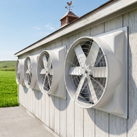 Ventilateur d'évacuation conique en PRV JTX-F1060 de 1060 mm, mural, en fibre de verre, pour poulailler, entrepôt, ferme d'élevage