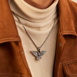 Collana con ciondolo con ali d'aquila in stile Punk Hip-Hop stile Punk permanente collana con ciondoli per gioielli - Product Image 5