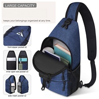 Sacs bandoulière pour femmes et hommes, sac à dos tendance, durable, imperméable, sac de poitrine décontracté avec bandoulière convertible