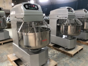 듀얼 모터 이중 속도 산업용 반죽 믹서기 광저우 공장 130L 50kg 상업용 스파이럴 믹서 - Product Image 5