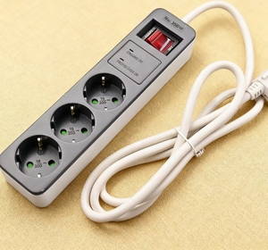 Bền công nghiệp <span class=keywords><strong>3</strong></span>-cách mở rộng <span class=keywords><strong>Power</strong></span> Strip 16A với <span class=keywords><strong>3</strong></span> AC cửa hàng và 2 cổng USB Surge bảo vệ - Product Image 2