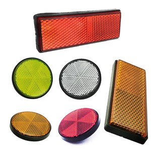 Motocicleta Rectángulo Reflectante Tira de Advertencia Pegatina Bicicleta Scooter Quad Caravana Camión Tornillo en Reflector de Seguridad Pegatinas Calcomanías - Product Image 3