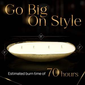 <span class=keywords><strong>Vela</strong></span> Aromática <span class=keywords><strong>de</strong></span> Lujo Más Vendida, 4 Mechas, en Recipiente <span class=keywords><strong>de</strong></span> Aluminio Vertido a Mano, Forma <span class=keywords><strong>de</strong></span> <span class=keywords><strong>Barco</strong></span>, Diseño Único, Cera <span class=keywords><strong>de</strong></span> Gel con Aroma a Soja <span class=keywords><strong>Grande</strong></span> para las Fiestas - Product Image 3