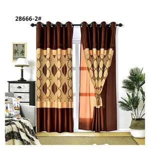 Royal Fancy Style Classic Jacquard Curtains Bedroom Set Cheap Ready Made Window Curtains