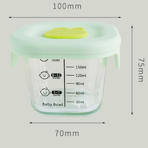 ขวดเก็บอาหารเด็กแบบกันรั่ว 240 มล. ชามแก้วโบโรซิลิเกต ใช้กับ<span class=keywords><strong>ไมโครเวฟ</strong></span>และเครื่องนึ่งได้ - Product Image 6