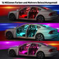 Kit de Luces Ambientales Universales para Auto de 12V 5W con Entrega Rápida, Barra de Luces LED RGB 22 en 1, Lámpara Interior Óptica Symphony