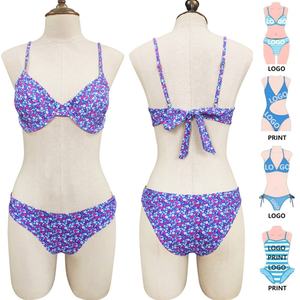Maillot de bain <span class=keywords><strong>bikini</strong></span> floral personnalisé OEM pour femme, string triangle sexy taille basse, <span class=keywords><strong>micro</strong></span> <span class=keywords><strong>bikini</strong></span> de luxe pour femme - Product Image 2