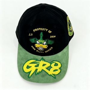 Бейсболка-снепбэк уличного стиля в стиле хип-хоп, регулируемая, из теплой мягкой замши, двухцветная (зеленый и черный) - Product Image 3