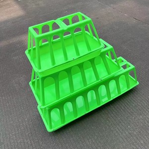 Plastic Poultry Feed Trough Green Pan Feeder For Chickens Ducks Geese - Product Image 2
