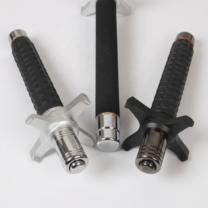 21, 26, 29, 32 Zoll Stahlstab-Kleiderbügel aus massiver Legierung, dreiteilig, faltbar, schwarz, mit Handschutz für die Aufbewahrung zu Hause - Product Image 2