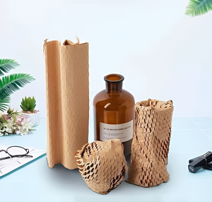 Bảo vệ Chống Sốc đệm Kraft tổ ong gói giấy cuộn đàn hồi Net bảo vệ cạnh đệm bảo vệ vận chuyển bọc - Product Image 2