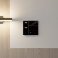 Panneau de commande intelligent KNX/EIB pour maison connectée avec écran d'affichage, possibilité de modifier le texte sans gravure