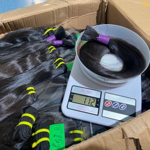 Nueva llegada Top Pure One Single Donor Cutícula Alinear Paquetes indios de color natural Peluca sin procesar Trenzado vietnamita Cabello crudo - Product Image 2