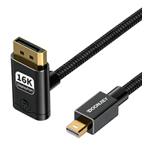 Câble HDTV Mini HDMI vers Mini HDMI plaqué or tressé pour ordinateur portable et moniteur, compatible 16K 8K 1080p