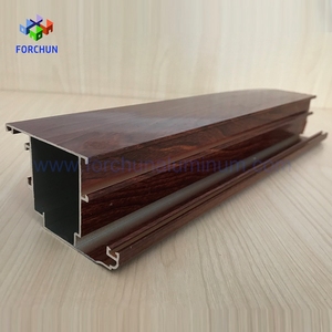 Profils en aluminium <span class=keywords><strong>pour</strong></span> fenêtres et portes, finition bois personnalisée, extrusion d'aluminium, cadre en aluminium - Product Image 5