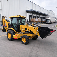 Mini Skid Steer Excavator Roda Depan Belakang Terbaik 9t Loader untuk Pemasangan Pipa