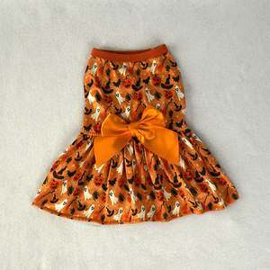 Nuovo Vestito Gotico <span class=keywords><strong>da</strong></span> Principessa Arancione in Poliestere per Cani, Costume di Halloween con Lanterna a <span class=keywords><strong>Zucca</strong></span>, Fiocco in Raso, Gonna Senza Maniche, per l'Autunno - Product Image 5
