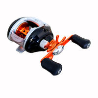 Carrete de Pesca Ultraligero 7.2:1 4BB para Pesca de Arrastre en Ríos y Agua Salada, Mano Derecha, Construcción Metálica, Sistema de Dos Velocidades