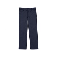 Pantalon sur mesure pour uniforme scolaire, coupe classique unisexe, en sergé chino, coupe droite, décontracté, ajusté, à devant plat
