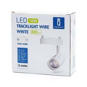 Faretto LED da binario 10W, bianco, due fili; ideale per l'illuminazione di spazi commerciali e la decorazione d'interni. - Product Image 3