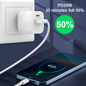 Chargeur mural <span class=keywords><strong>USB</strong></span> <span class=keywords><strong>C</strong></span> 20W, double port, type-<span class=keywords><strong>c</strong></span>, PD & QC3.0, <span class=keywords><strong>bloc</strong></span> de charge rapide, pour <span class=keywords><strong>iPhone</strong></span>, <span class=keywords><strong>bloc</strong></span> <span class=keywords><strong>USB</strong></span> 20W - Product Image 4