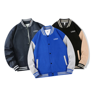 <span class=keywords><strong>Chaqueta</strong></span> de lana de poliéster y algodón, precio al por mayor, chaquetas de hombre con logotipo personalizado, <span class=keywords><strong>chaqueta</strong></span> recortada de béisbol de invierno para hombre 2022 - Product Image 1